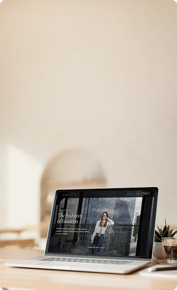 A laptop mockup of Glenn Joseph Styling new website